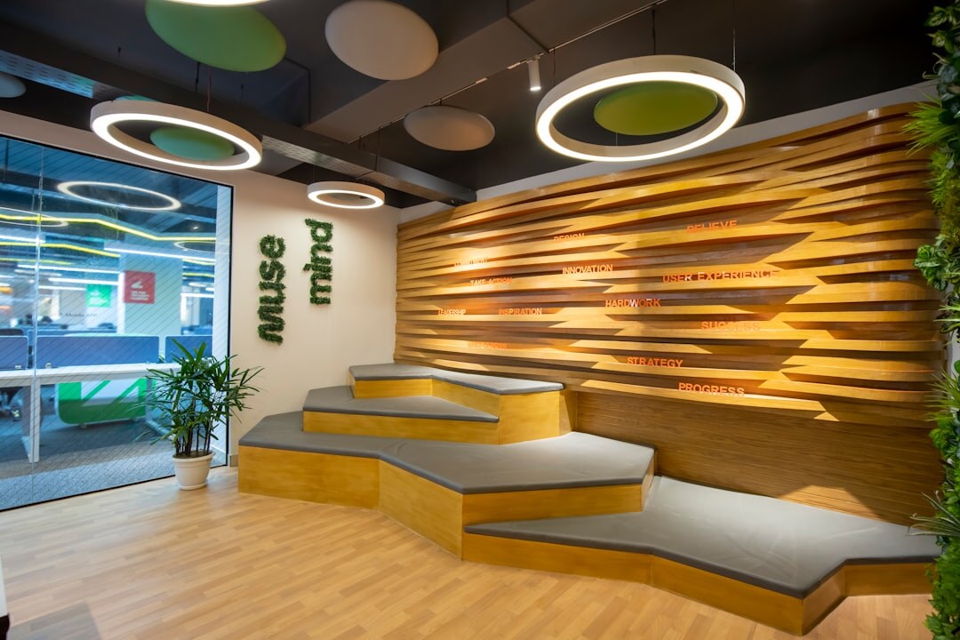 Professional studio reception area with modern design