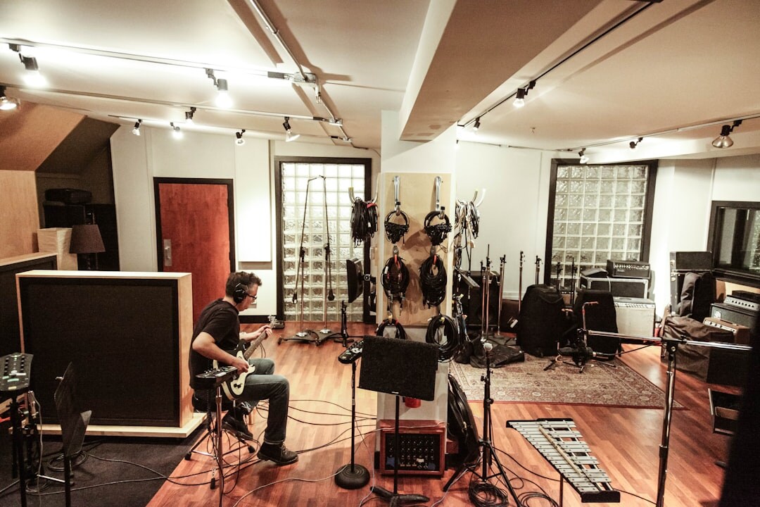 Voice training class with students and instructor in a studio